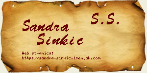Sandra Sinkić vizit kartica
